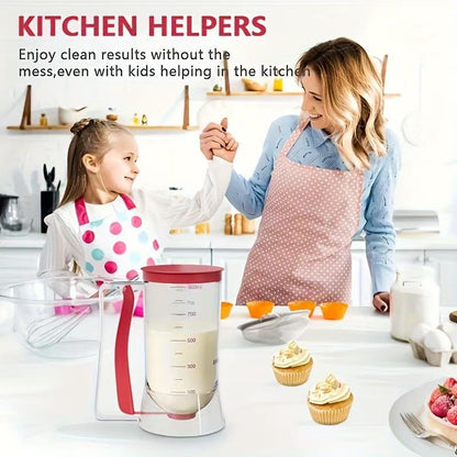 🧁Cake batter separator, measuring cup dispenser, handheld DIY baking tool