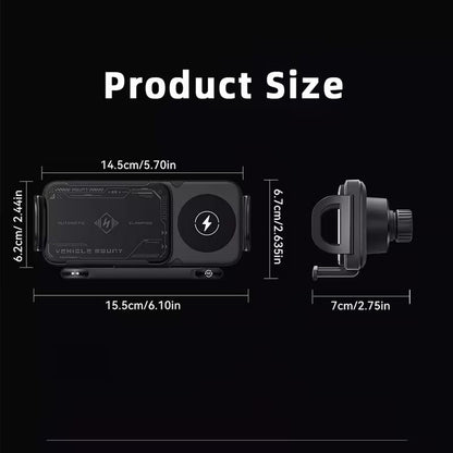 📱This car phone mount with wireless fast charging is compatible with folding screen phones and various other phone models.