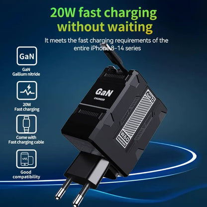 ⚡ New 120W GaN fast charger with built-in 80cm retractable cable