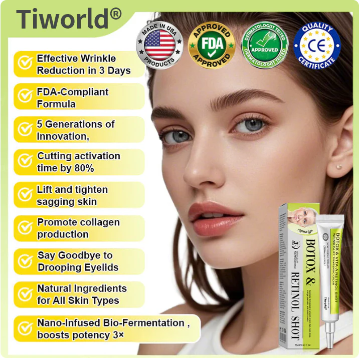 👏🌿 Made in the USA direct shipping 💫 Tiworld® Botox Vitamin A Retinol Anti-Wrinkle Firming and Lifting Cream — Last Day for Limited Time 70% OFF